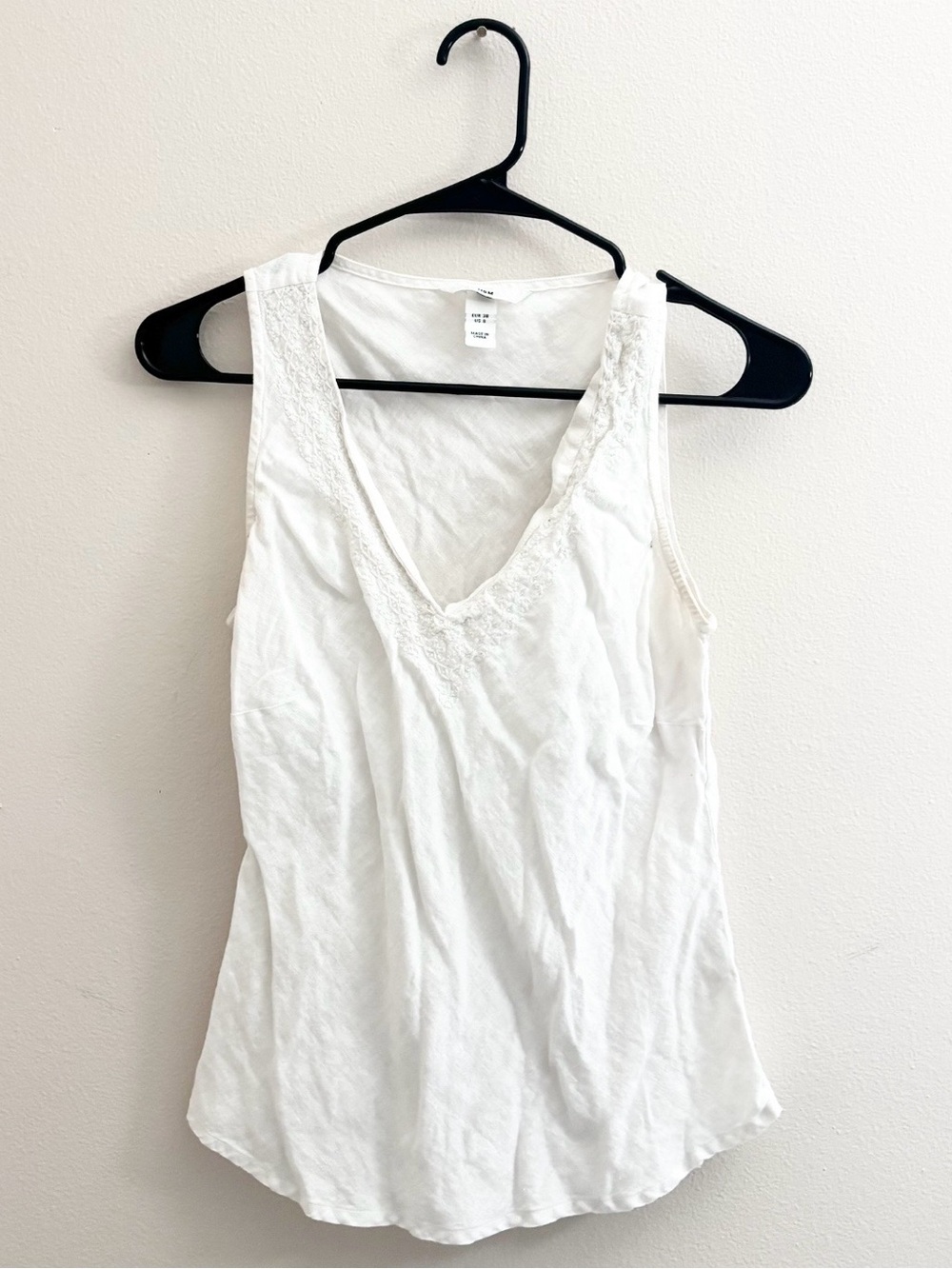 5/$15 🩷 MUST BUNDLE H&M White Lace-Detail Tank Top